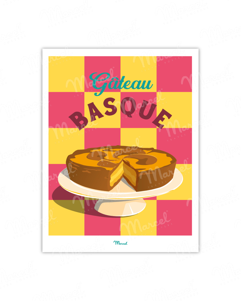 Affiche Travel Color "Gateau basque"