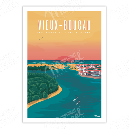 Poster VIEUX-BOUCAU "Port d'Albret"