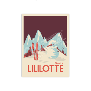 Affiche LILILOTTE "Bonhomme de neige"