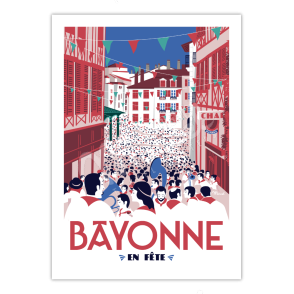 Vintage Poster "Bayonne en fête" - Marcel Travel Poster