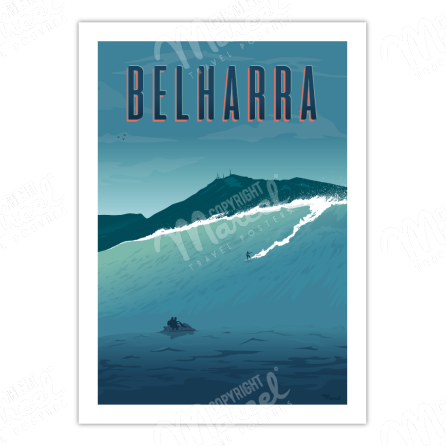 Affiche vintage "Belharra" - Marcel Travel Poster