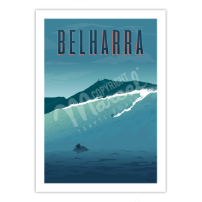 Affiche vintage "Belharra" - Marcel Travel Poster
