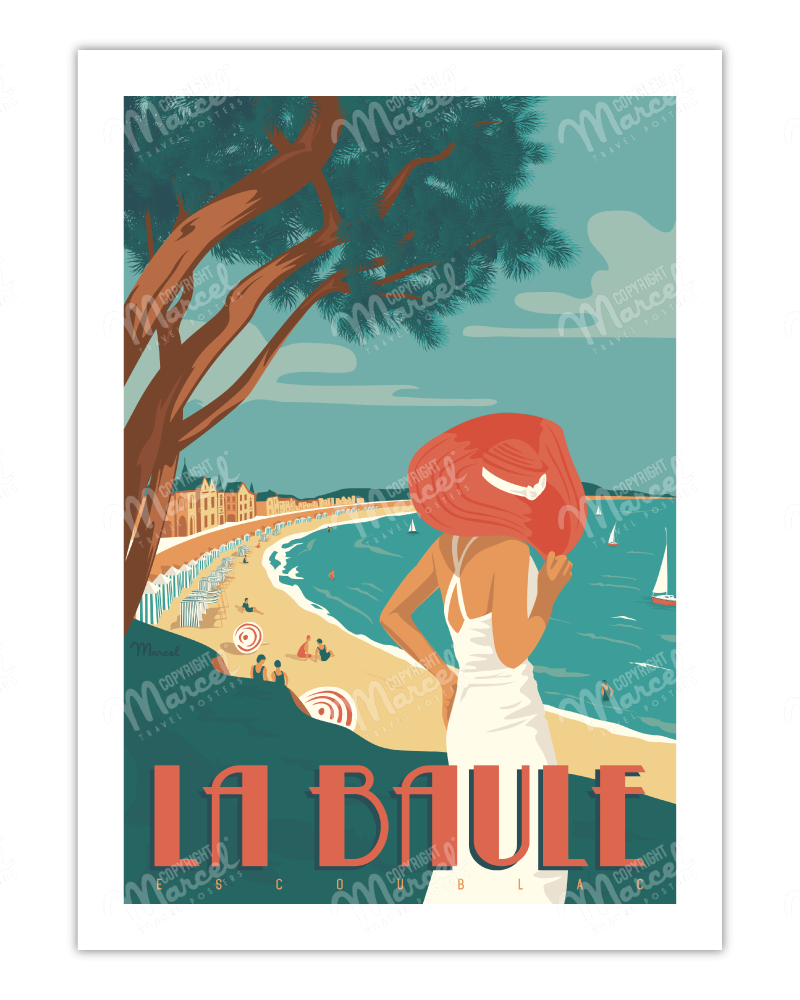 Affiche La Baule - Marcel Travel Poster