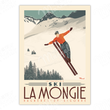 Affiche-LA-MONGIE-Tremplin-à-ski