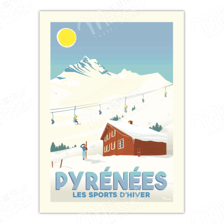 Poster-PYRENEES-Winter-Sports
