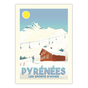 Poster-PYRENEES-Winter-Sports