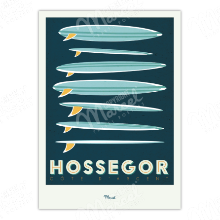 Affiche-Hossegor-Surfboards