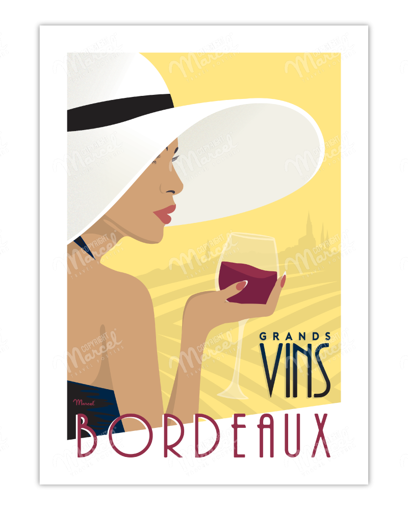 Affiche Bordeaux "Grands Vins Bordeaux"