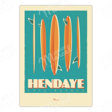 Affiche-HENDAYE-Surfboards