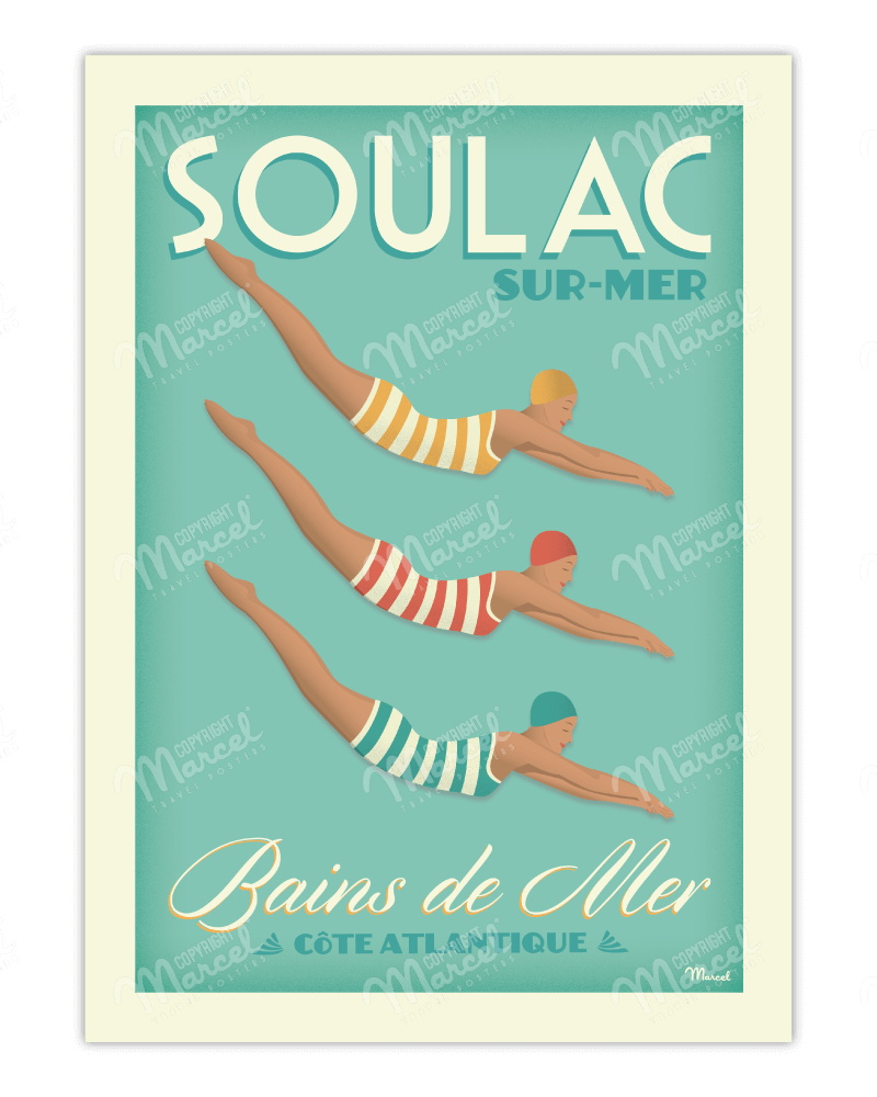 Affiche SOULAC "Bains de Mer"