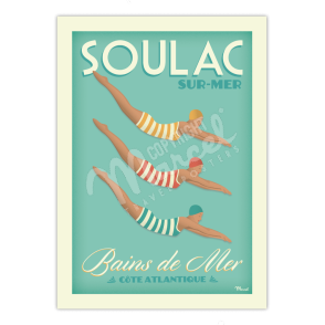 Affiche SOULAC "Bains de Mer"