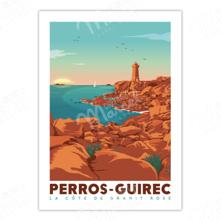 Poster PERROS-GUIREC "La Côte de Granit Rose"