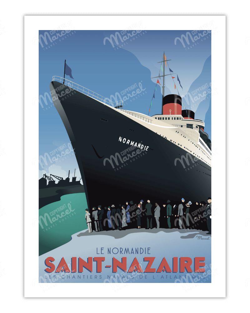 Affiche SAINT-NAZAIRE "Le Normandie"