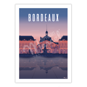 Poster-BORDEAUX-Place-de-la-Bourse-By-Night