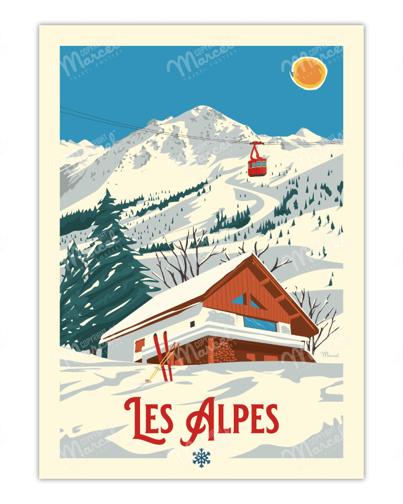 Poster LES ALPES "Le Chalet"