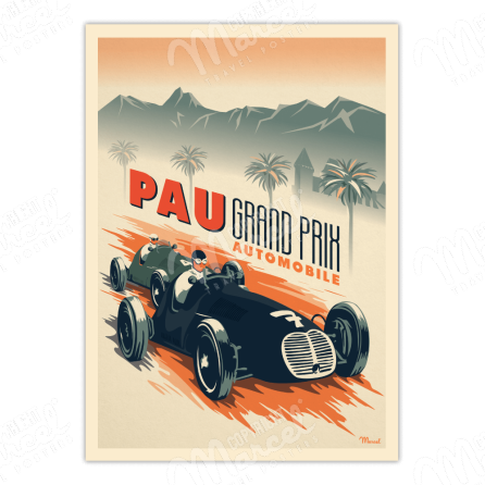 Affiche Pau "Grand Prix Automobile"