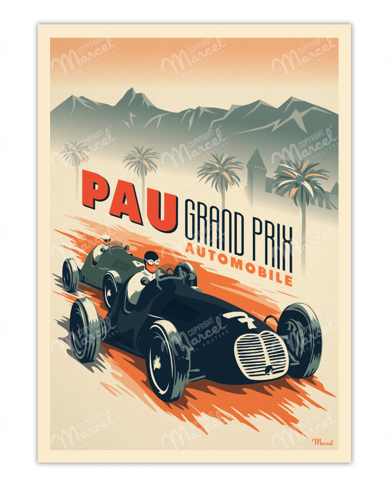 Affiche PAU "Grand Prix Automobile"