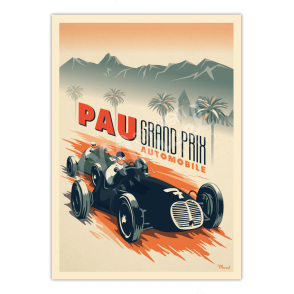 Poster PAU "Grand Prix Automobile"