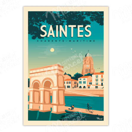 Poster SAINTES "Charente-Maritime"