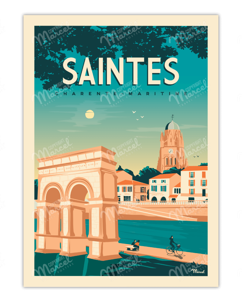 Affiche SAINTES "Charente-Maritime"