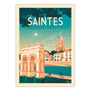 Poster SAINTES "Charente-Maritime"