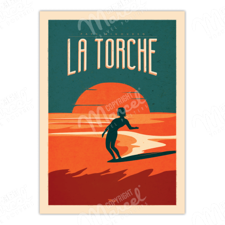 Poster LA TORCHE "Surfing"