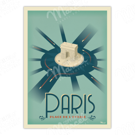 Poster PARIS "Place de l'Etoile"