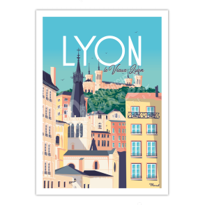 Poster LYON "Le Vieux Lyon"