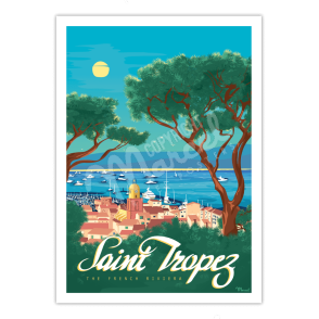 Poster SAINT-TROPEZ "The French Riviera"