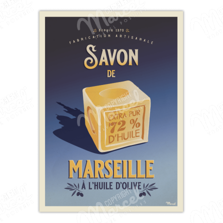 Poster SAVON de MARSEILLE