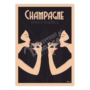 Affiche CHAMPAGNE « Fines Bulles »