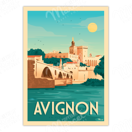Poster AVIGNON "City of the Popes"
