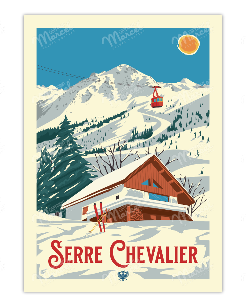 Affiche SERRE CHEVALIER «Le Chalet»