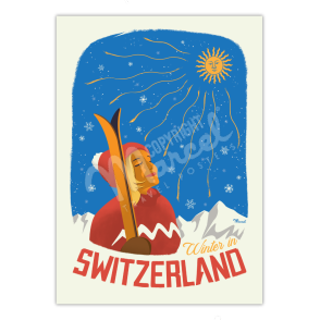 Affiche SUISSE "Winter in Switzerland"