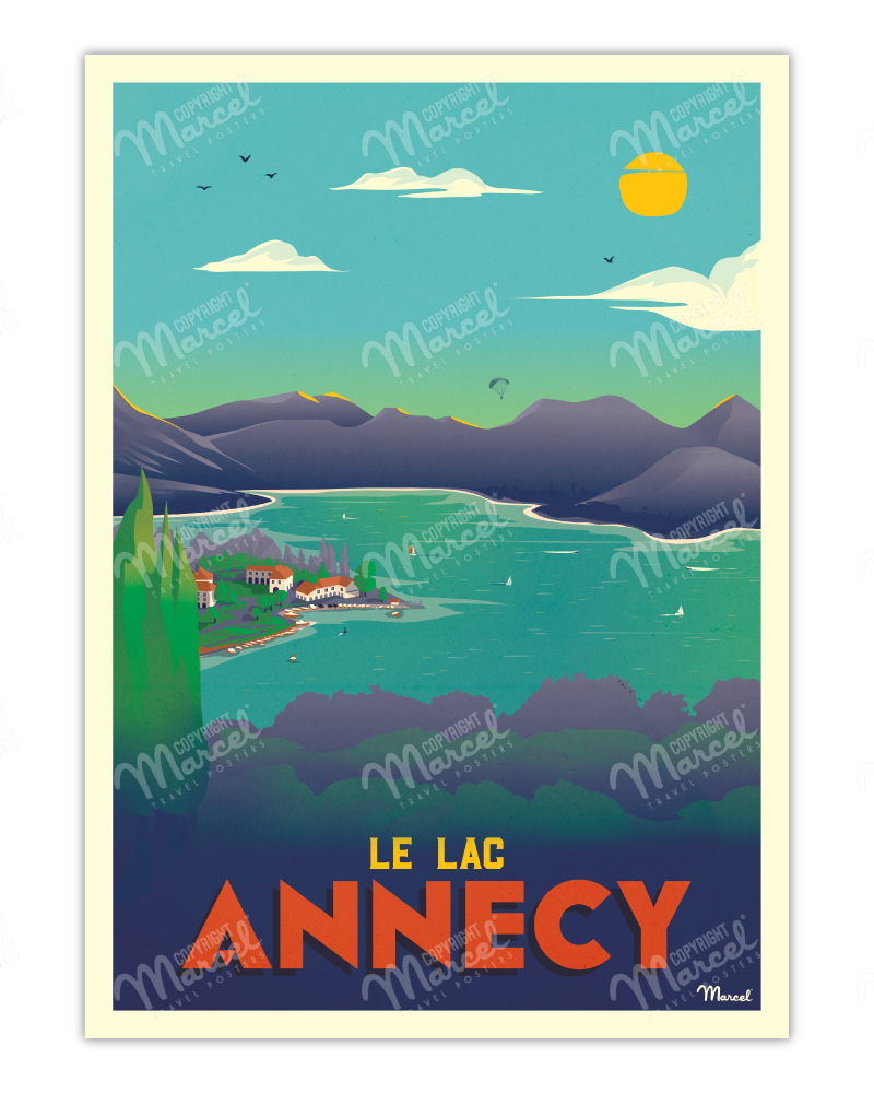 Affiche ANNECY "Le Lac"