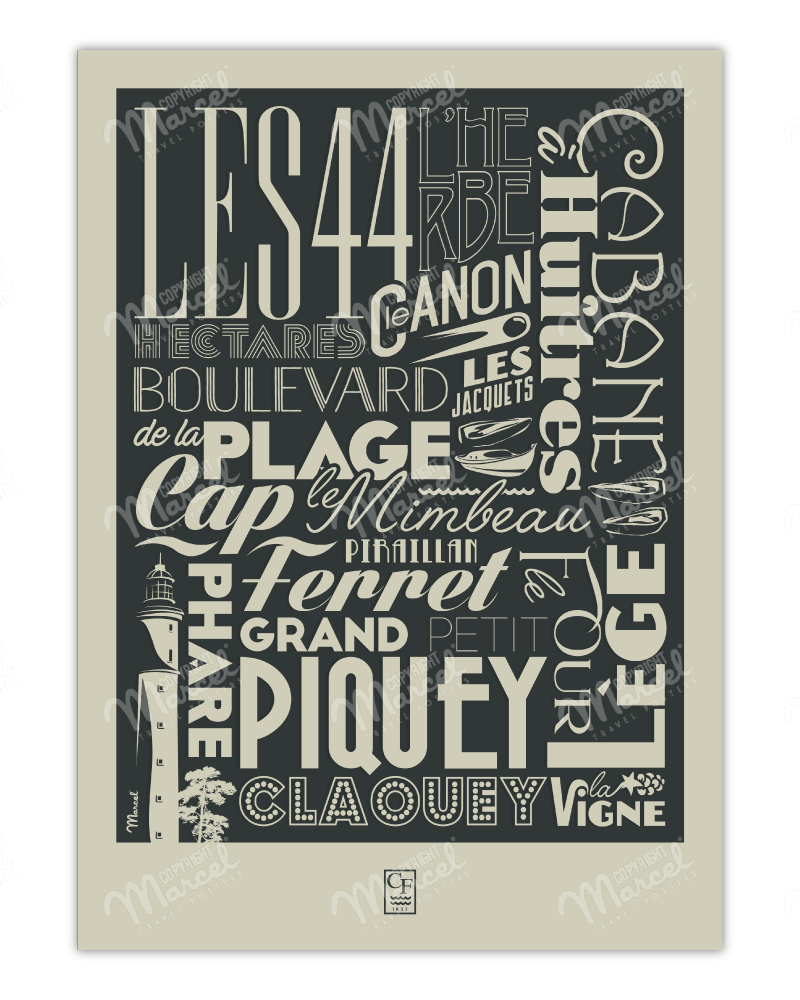 Poster CAP FERRET "Typography"