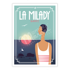 Affiche Biarritz "La Milady"