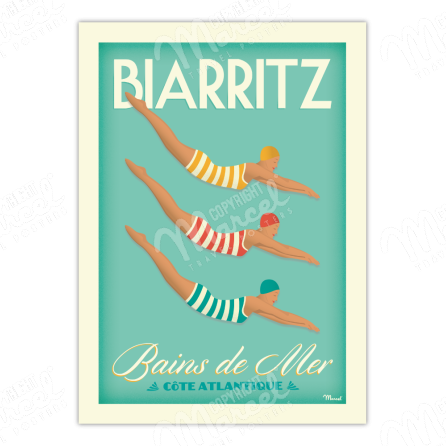 Affiche-BIARRITZ-Bains-de-Mer