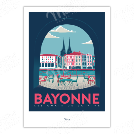 Poster Bayonne "Quais de NIve"