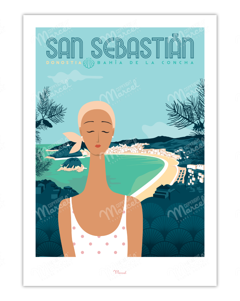 Affiche San Sebastián "Bahía de la Concha"