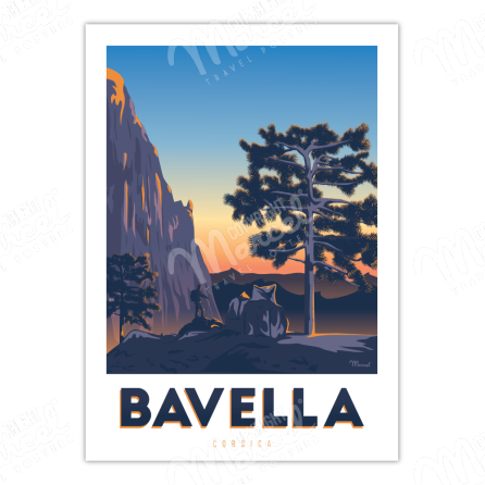 Affiche Corse "Randonnée à Bavella"