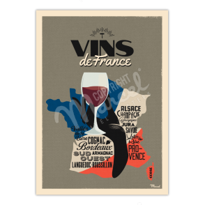 Poster WINES OF FRANCE