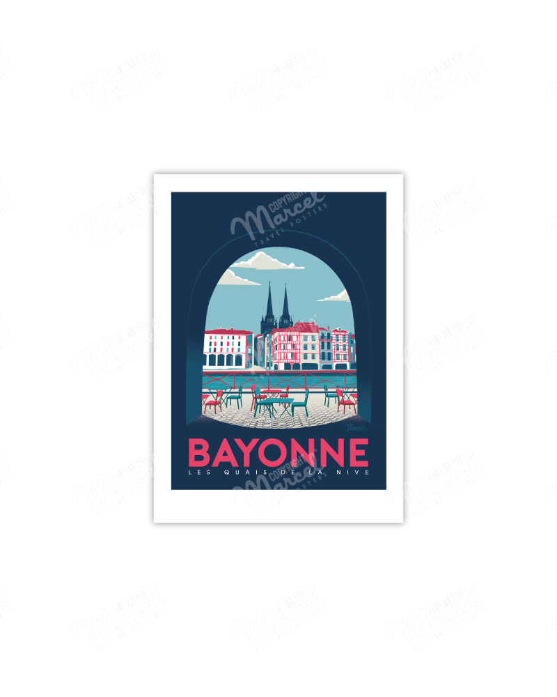 Postcard  BAYONNE "Quais de...