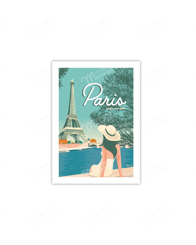 Carte Postale PARIS "Mon Amour"