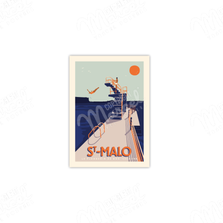 Cartes Postales Marcel Saint-Malo- "Le Plongeoir"