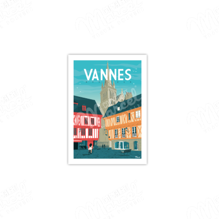 Cartes Postales Marcel VANNES "Place Henri IV"