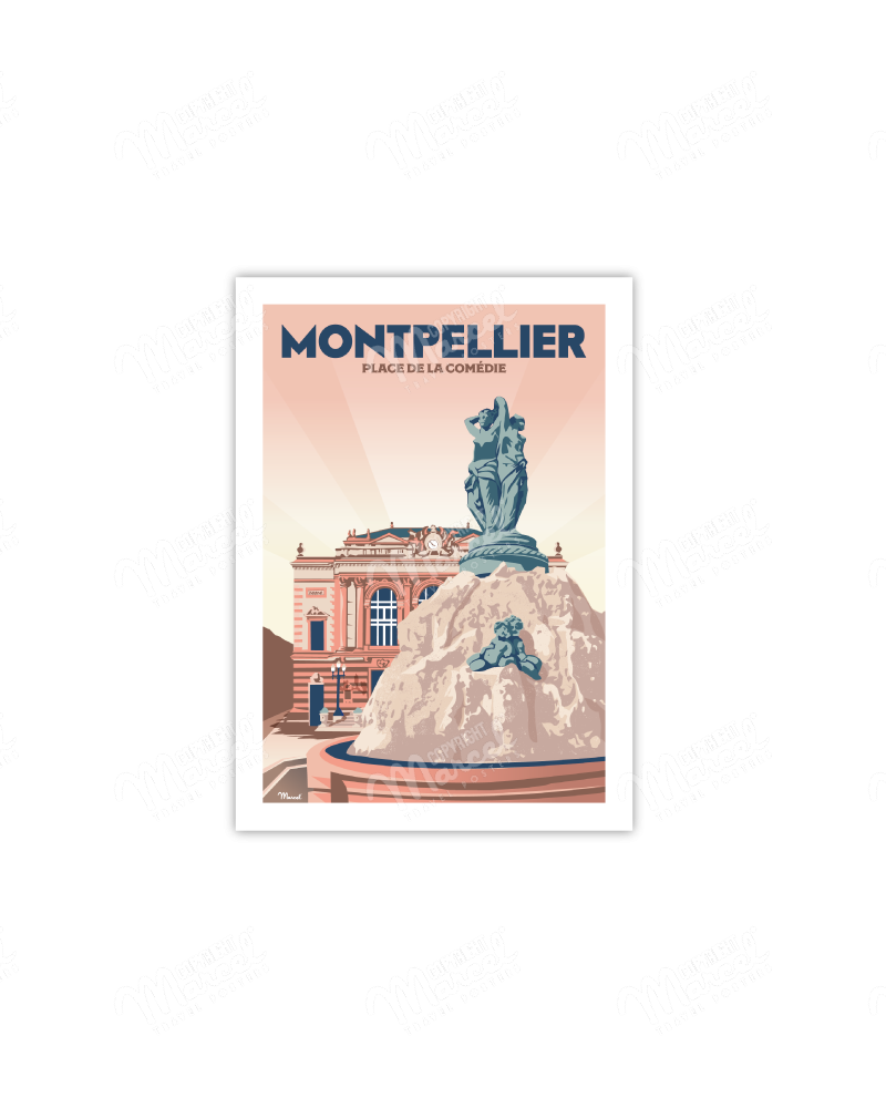 Cartes Postales Marcel MONTPELLIER "Place de la Comédie"
