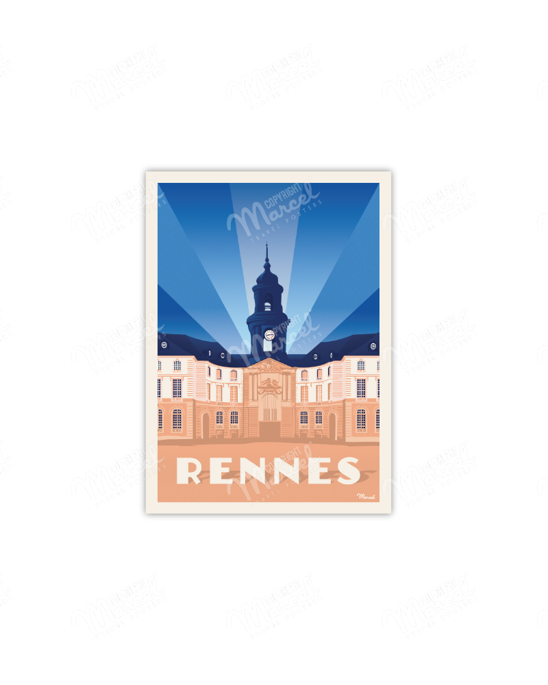 Carte Postale Marcel RENNES « Hôtel de Ville »