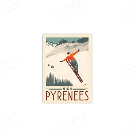 Cartes Postales Marcel PYRENEES « Tremplin à Ski »