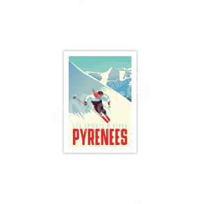 Carte Postale Marcel PYRENEES « Le Skieur »